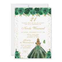 Groene Bloemige Blonde Haren Prinses Verjaardagsfe