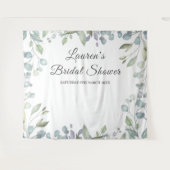 Groene Bloemige Bruiloftsshower Fotocabine Achterg Wandkleed (Voorkant (horizontaal))