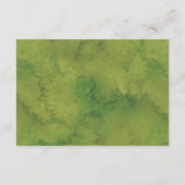 Groene bloemige bruiloftswensput informatiekaartje (Achterkant)