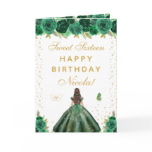 Groene Bloemige Bruinharig Meisje Sweet Sixteen