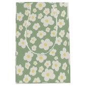 Groene bloemige cadeautas (Voorkant)