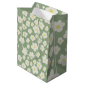 Groene bloemige cadeautas (Achterkant Gekanteld)