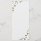 Groene Bloemige Elegante Trouwmenu Menu (Achterkant)