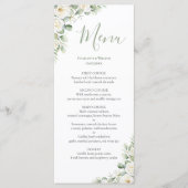 Groene Bloemige Elegante Trouwmenu Menu (Voorkant)