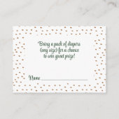 Groene bloemige Highland koe Luier Raffle Informatiekaartje (Achterkant)