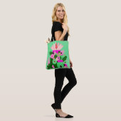 Groene Bloemige Huistas Tas (Op model)