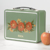 Groene bloemige lunchbox (In situ)