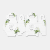 Groene Bloemige Moderne Elegante Bruiloft Bedankdoosjes (Uitgevouwen)