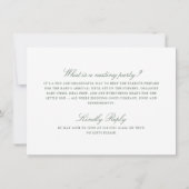 Groene bloemige Nestfeest Uitnodiging (Achterkant)