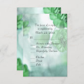 Groene bloemige RSVP met entree-opties (Voorkant / Achterkant)