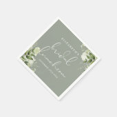 Groene Bloemige Salie Groene Bruidslunch Servet (Hoek)