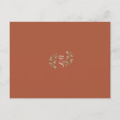 Groene Bloemige Terracotta Doop Uitnodiging (Achterkant)