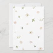 Groene Bloemige Witte Olifant Baby Shower Kaart (Achterkant)