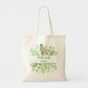 Groene bloemisterij bladeren aquarel moeder van de tote bag