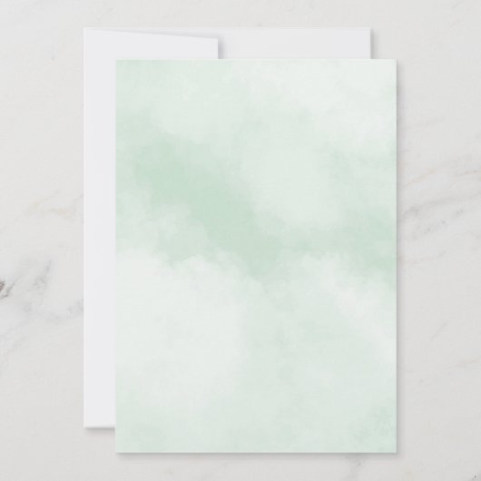 Groene Bloemjurk Butterfly Quinceañera Kaart (Achterkant)