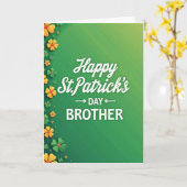 Groene bloemkaarten voor broer kaart (Gele Bloem)