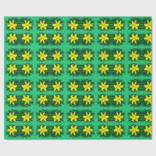 groene bloemkolf cadeaupapier (Vlak)