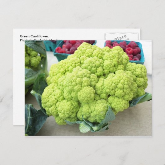 Groene bloemkool briefkaart (Voorkant / Achterkant)