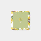 Groene Bloempot Zonnebloem Post-it® Notes (Voorkant)