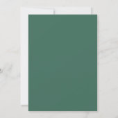 Groene Bloemrijke Bruiloft Kaart (Achterkant)