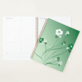 Groene bloemslingers en witte bloesems planner (Display)