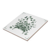 Groene Bloemstruik Toile Geïnspireerde Sierlijke T Tegeltje (Zijkant)
