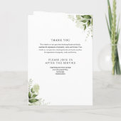 Groene Bloemstuk Begrafenis Order Of Service Vouwk Programma (Achterkant)