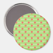 Groene Bloemtegels Magneet (Voorkant / Achterkant)