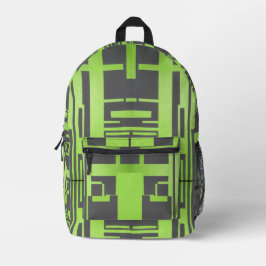 Groene Blokkade Bedrukte Rugzak