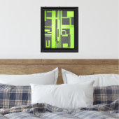 Groene blokkade op canvasprint canvas afdruk (Insitu (Slaapkamer))