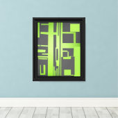 Groene blokkade op canvasprint canvas afdruk (Insitu (Houten vloer))