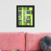 Groene blokkade op canvasprint canvas afdruk (Insitu (Woonkamer))