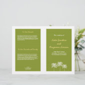 Groene blokpalmen tijdens de zomerbruiloft (Staand voorkant)