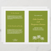 Groene blokpalmen tijdens de zomerbruiloft (Voorkant / Achterkant)