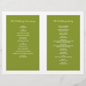 Groene blokpalmen tijdens de zomerbruiloft (Achterkant)