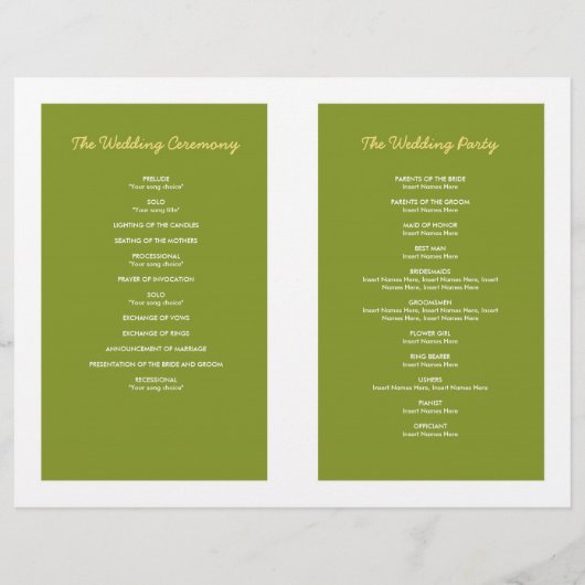 Groene blokpalmen tijdens de zomerbruiloft (Achterkant)