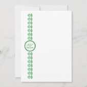 Groene Blokprint Kaart met Madeliefjes (Voorkant)