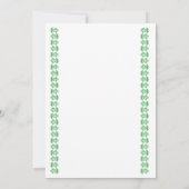Groene Blokprint Kaart met Madeliefjes (Achterkant)