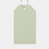 Groene Blush Perzik Orchidee Bloemen Bruiloft Fees Cadeaulabel (Achterkant)