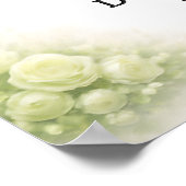Groene Blush Rozenblad Bruiloft Welkom Bord Poster (Hoek)
