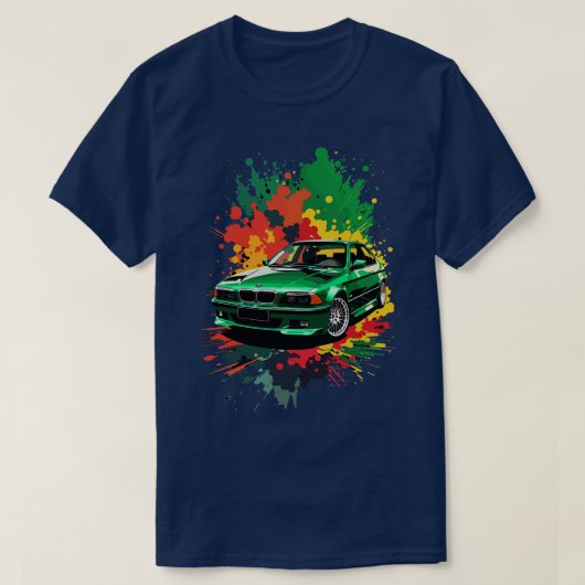 Groene BMW E39 T-shirt (Design voorkant)