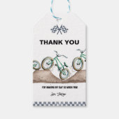 Groene BMX Dirt fiets bedank cadeaukaartje Cadeaulabel (Voorkant)
