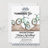 Groene BMX verjaardagsuitnodiging, Elke leeftijd, Kaart (Voorkant)