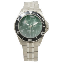 Groene bocce ball moderne hartritmehorloge horloge