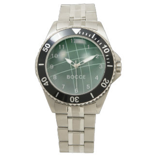 Groene bocce ball moderne hartritmehorloge horloge