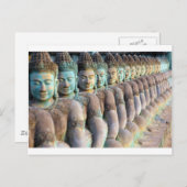 Groene boeddha beelden Siem Reap Cambodia Briefkaart (Voorkant / Achterkant)
