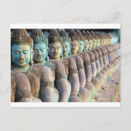 Groene boeddha beelden Siem Reap Cambodia Briefkaart