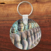 Groene boeddha beelden Siem Reap Cambodia Sleutelhanger (Voorkant)