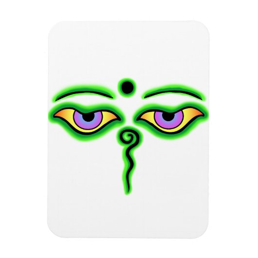 Groene Boeddha Eyes.png Magneet (Verticaal)
