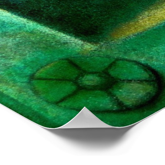 Groene Boeddha Zen Boeddhistische Meditation Art P Poster (Hoek)